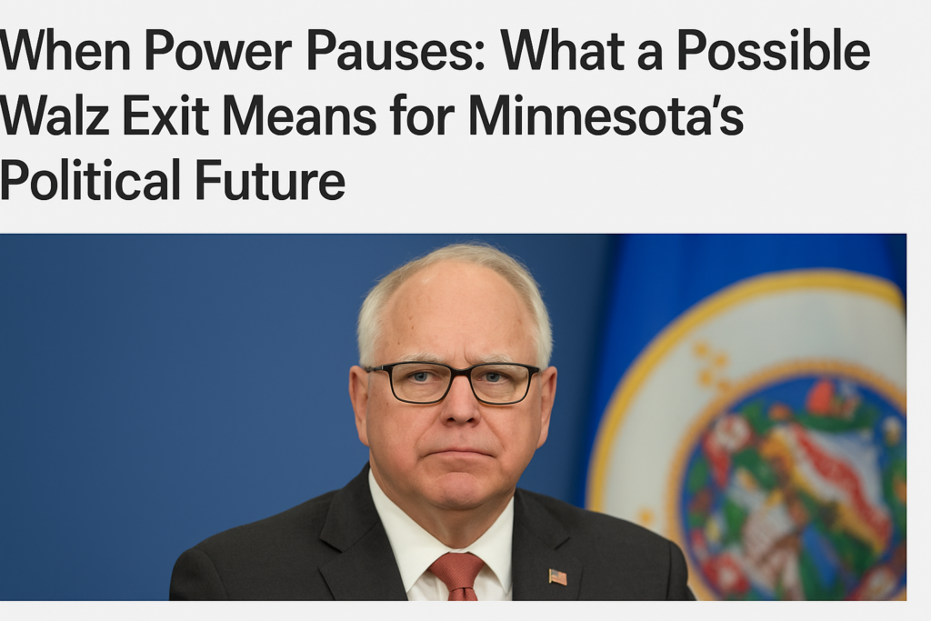 Minnesota Governor Tim Walz amid speculation about exiting the 2026 Minnesota governor’s race