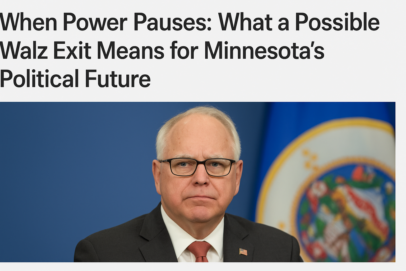 Minnesota Governor Tim Walz amid speculation about exiting the 2026 Minnesota governor’s race