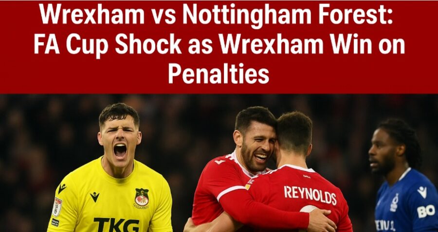 Wrexham vs Nottingham Forest FA Cup match as Wrexham celebrate penalty shootout victory