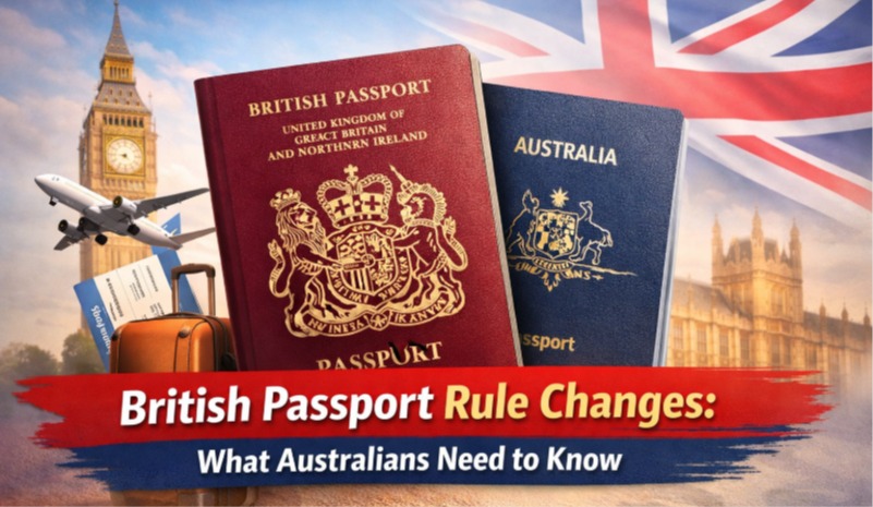 British passport rule changes affecting Australian dual citizens travelling to the UK in 2026