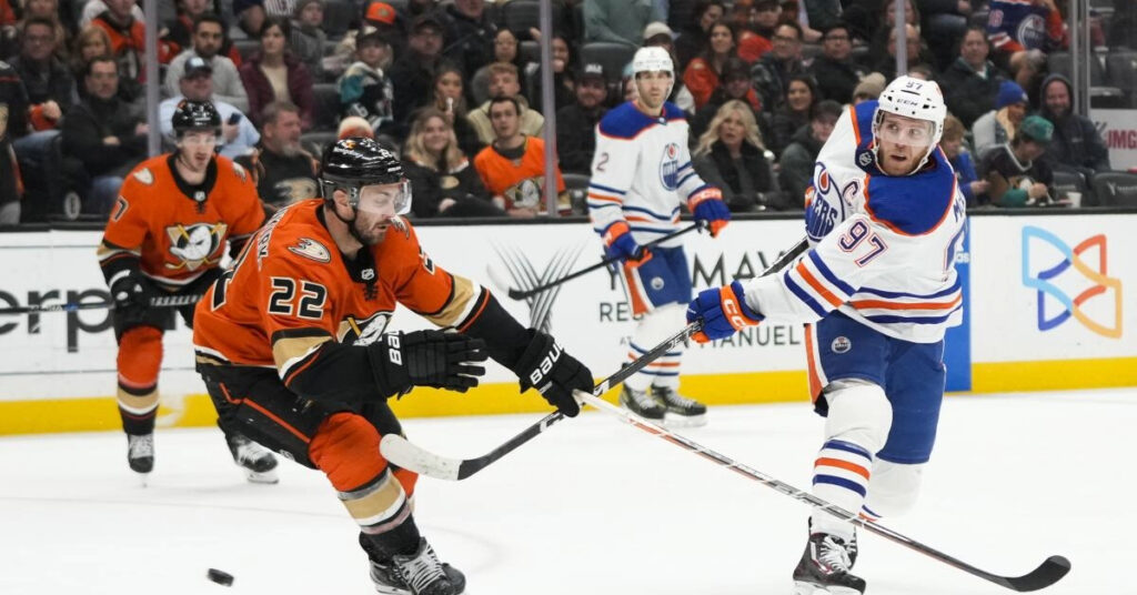 Mattias Ekholm hat trick vs Ducks as Oilers defenseman celebrates historic NHL night in Anaheim