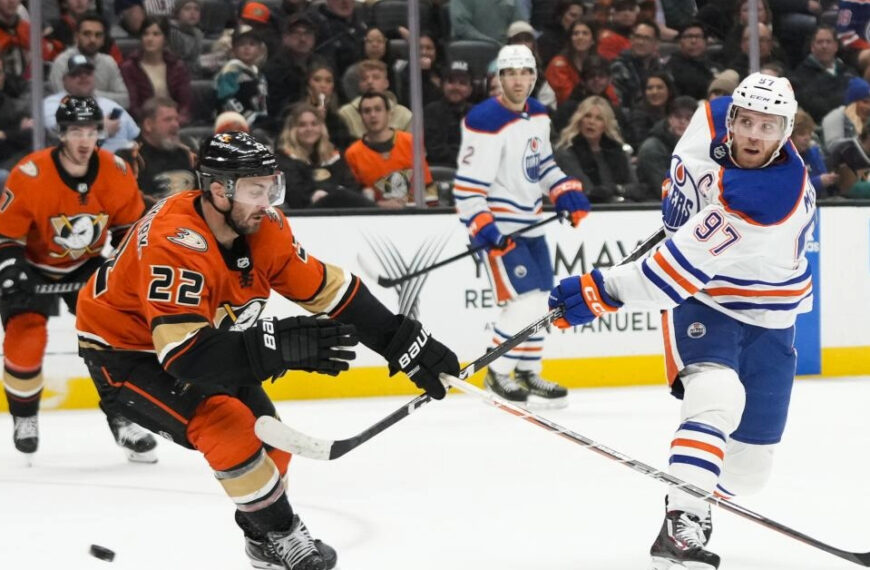 Mattias Ekholm hat trick vs Ducks as Oilers defenseman celebrates historic NHL night in Anaheim