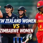 New Zealand Women celebrating a wicket against Zimbabwe Women during NZ W vs ZIM W international cricket match