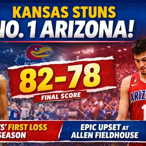 Kansas Shocks No. 1 Arizona as Jayhawks defeat Wildcats 82–78 at Allen Fieldhouse