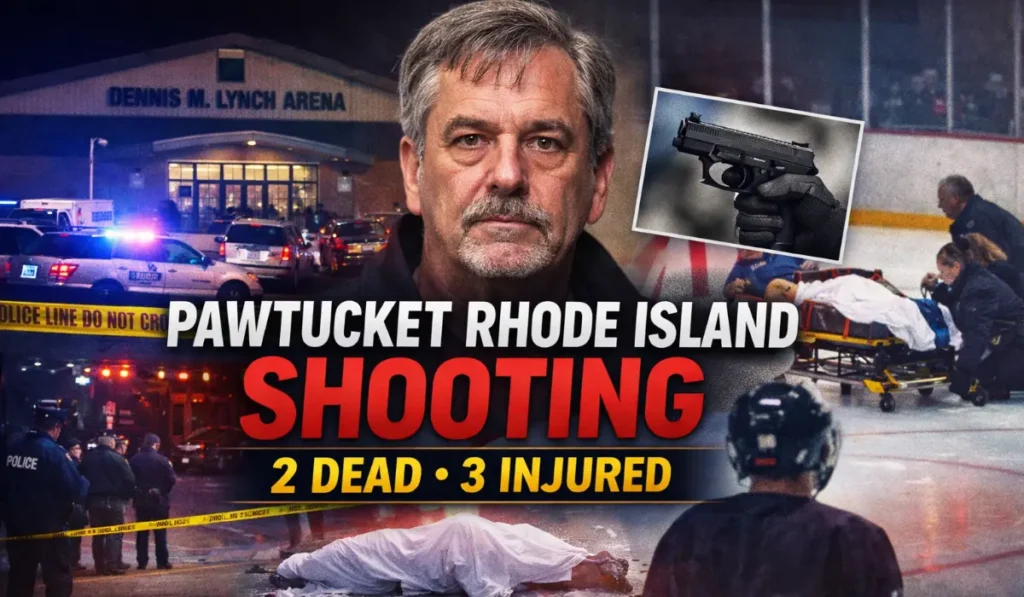 Pawtucket Rhode Island Shooting emergency response scene outside Dennis M Lynch Arena after incident at youth hockey game