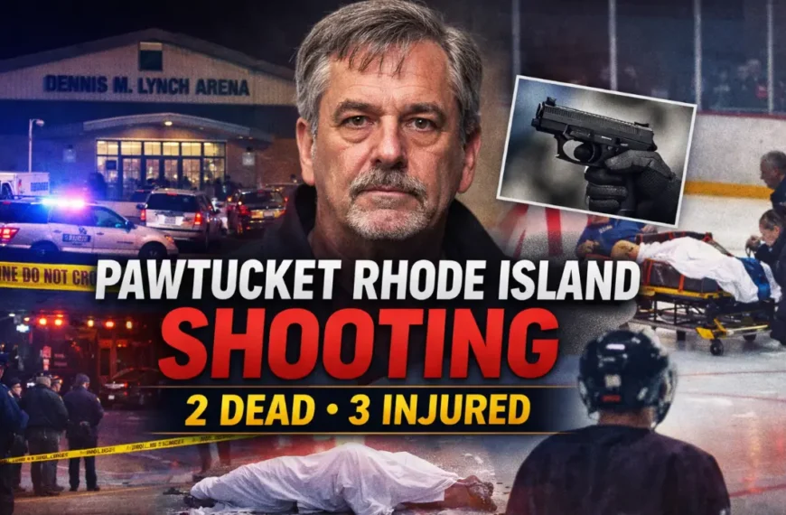 Pawtucket Rhode Island Shooting emergency response scene outside Dennis M Lynch Arena after incident at youth hockey game