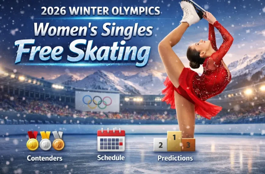 2026 Winter Olympics Women’s Singles Free Skating featured image showing a figure skater performing on ice rink during Olympic competition preview