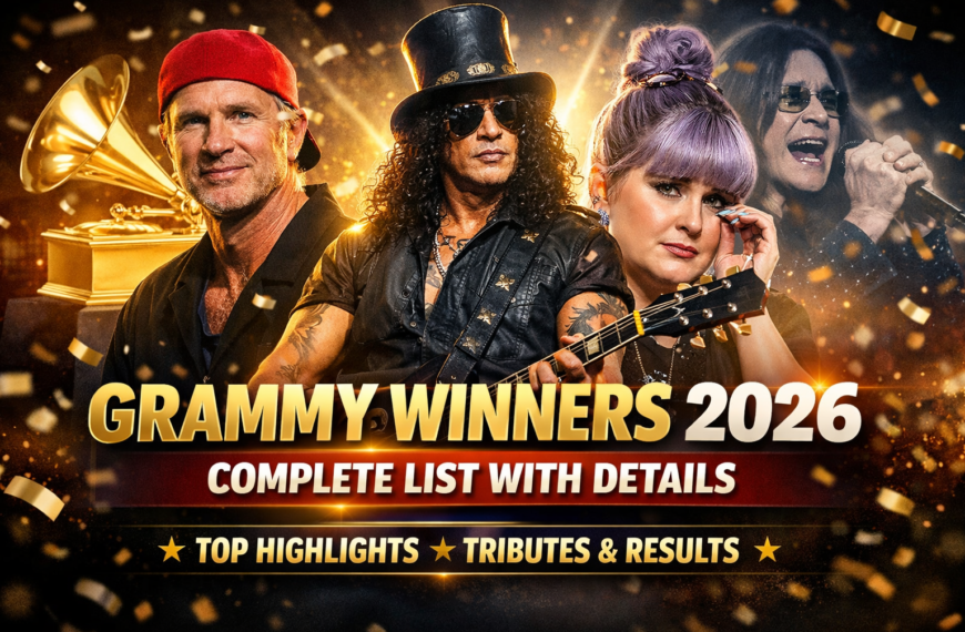 Grammy winners 2026 complete list with details featuring Ozzy Osbourne tribute, Slash, Chad Smith and major highlights