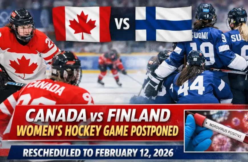 Norovirus Olympic Women’s Hockey Canada match postponed as Finland players are affected during the 2026 Winter Olympics