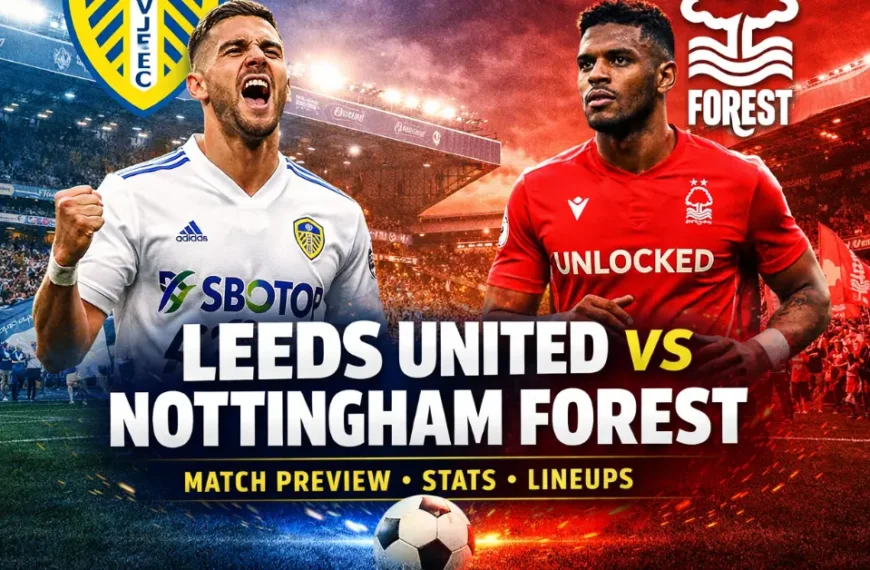 Leeds United vs Nottingham Forest match analysis featuring players at Elland Road in a high-intensity football atmosphere