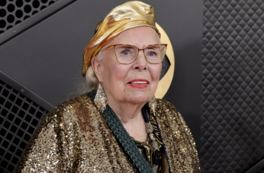 Joni Mitchell receiving recognition at the Grammys 2026, marking her triumphant return and celebrating her enduring musical legacy.