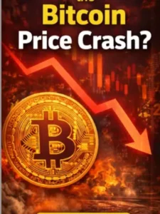 Bitcoin price crash showing sharp red market decline and falling BTC value in February 2026