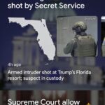 Armed intruder fatally shot by Secret Service after breaching perimeter at Trump's Mar-a-Lago resort in Palm Beach, Florida
