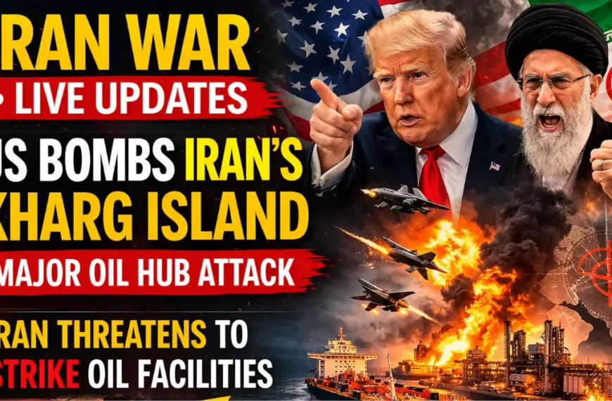US bombs Iran Kharg Island oil hub during Iran war live updates as Iran threatens to strike oil facilities