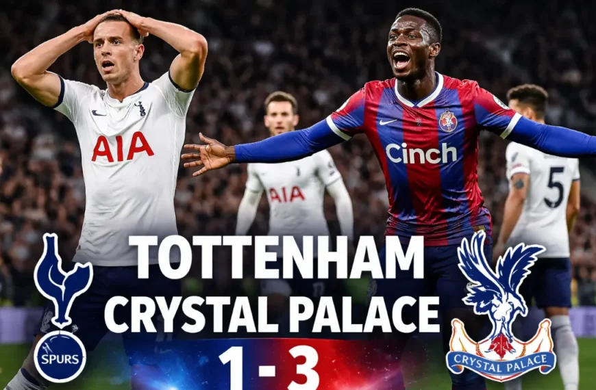 Tottenham vs Crystal Palace match result as Spurs lose 1-3 with Ismaila Sarr leading Palace victory at Tottenham Hotspur Stadium