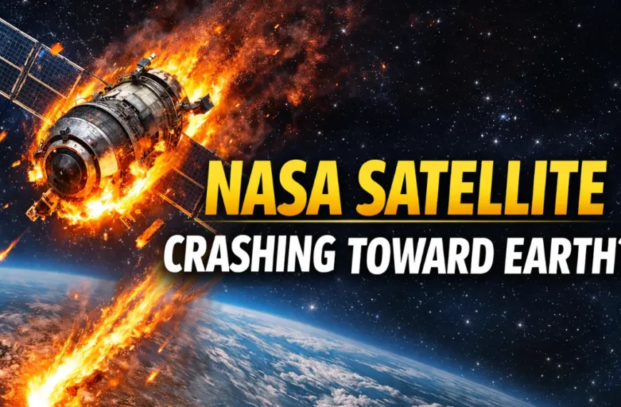 NASA satellite crashing toward Earth during fiery atmospheric reentry