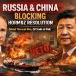 Russia and China leaders block UN resolution on Strait of Hormuz as oil tankers and explosions highlight rising global tensions