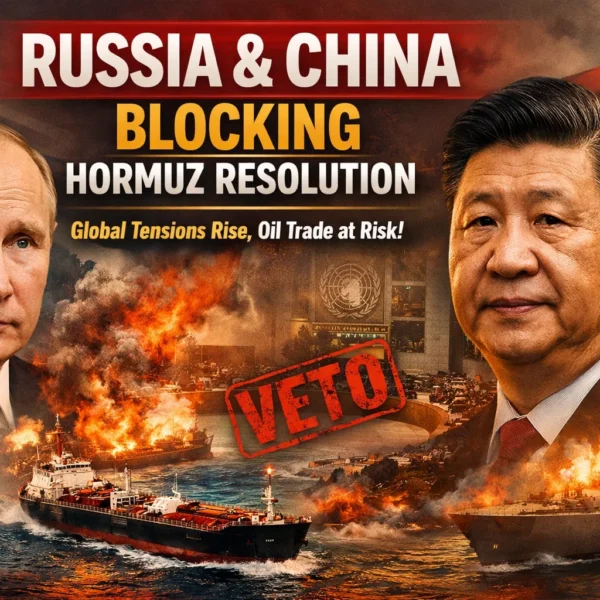 Russia and China leaders block UN resolution on Strait of Hormuz as oil tankers and explosions highlight rising global tensions